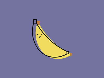 Banana. banana character design face food fruit graphic design greeting cards illustrated illustration minimal simple vector yellow