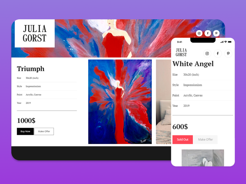 GorstArt brand design digital design ui ux web web design website