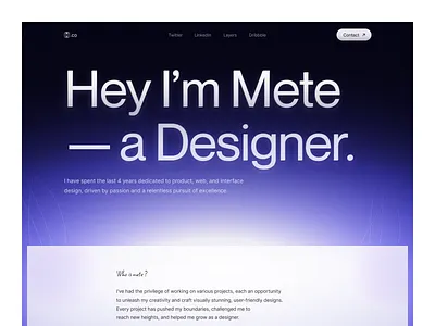 Work In Process → Updating Portfolio 👀 dark design portfolio ui ux
