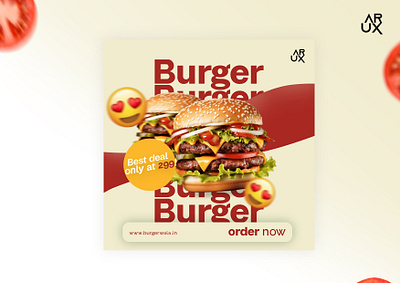 Burger Today social media post 3d animation arshdddesigns arshddux branding dailyui graphic design logo motion graphics ui ui design