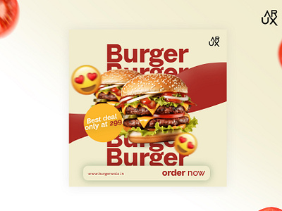 Burger Today social media post 3d animation arshdddesigns arshddux branding dailyui graphic design logo motion graphics ui ui design