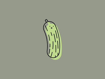 Pickle. character design face food graphic design greeting cards illustrated illustration minimal pickle simple vector veg vegetable