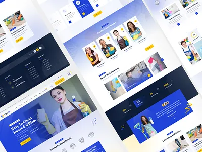 Cleaning Service Landing Page cleaning app cleaning company cleaning services corporate cleaning services creativepeoples home cleaning house cleaning landing page maid professional cleaning trending ui web