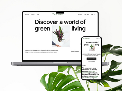 Greenery 128 branding design garden illustration plant flowers plant shop professional responsive ui webdesign webdevelopment webflow