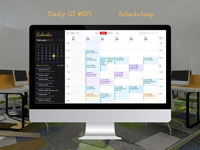 Daily UI #071 - Scheduling calendar daily ui day 071 desktop website homepage mobile apps mockup scheduling ui ux