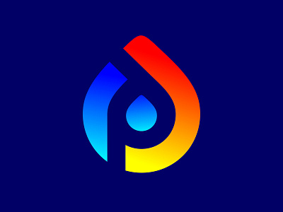 logo P oil or Water branding graphic design icon logo logo p vector