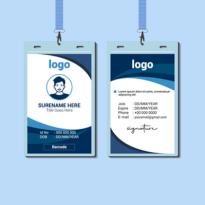 ID Card Design branding corporate design graphic design id card illustration logo official project staff vector