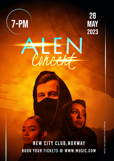 Alen Concert Poster branding graphic design