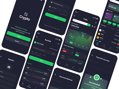 Crypto UI Design app design branding crypto graphic design mobile app trade ui ui design ui ux