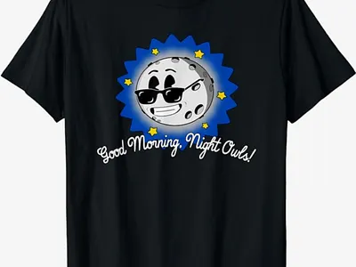 Funny Night Shift Nightlife Vintage Retro Moon Night Owl T-Shirt amazon animation cartoon cool fun night funny good morning moon night night out night owl night shift nightlife retro rubber hose rubberhose shirt t shirt tee vintage