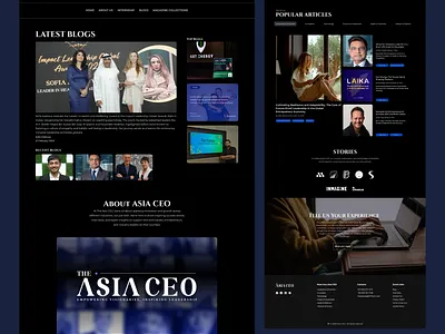Asia CEO blog branding figma graphic design ui ux web webdesigner webpage website website design