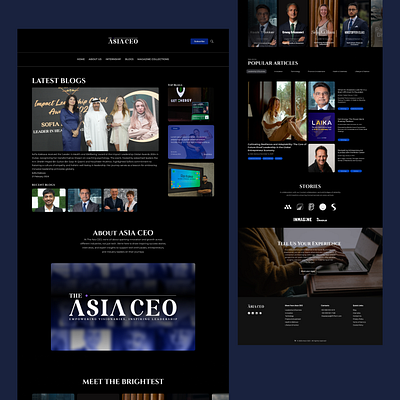 Asia CEO blog branding figma graphic design ui ux web webdesigner webpage website website design