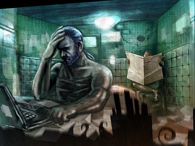 Comic - Darkness 2d 2d illustration comic comic panels comic strip crime case dark darkness detective digital art graphic novel horror illustration mystery photoshop scary thriller