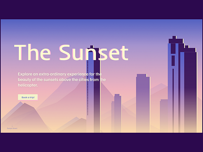 The sunset 2d 2d art art artist landscape travel ui ux website
