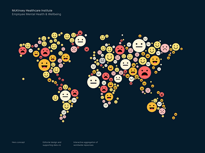 Employee Mental Health & Wellbeing hero dataviz design figma illustration vector