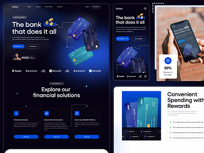 Bank Union Landing Page bank landing page landing page design ui design ux ui design web design