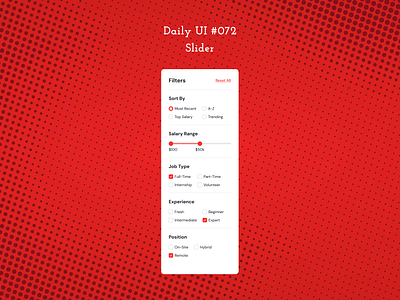 Daily UI #072 - Slider daily ui day 072 desktop website filter homepage mobile app setting slider ui ux