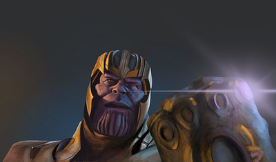 Thanos avengers comic fanart illustration infinity ipadpro movie procreate procreateapp stone thanos