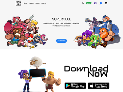 Supercell Redesign By Ahsan Habib Sunny ahsnahabibsunny clash of clan game new supercell ui uiux ux