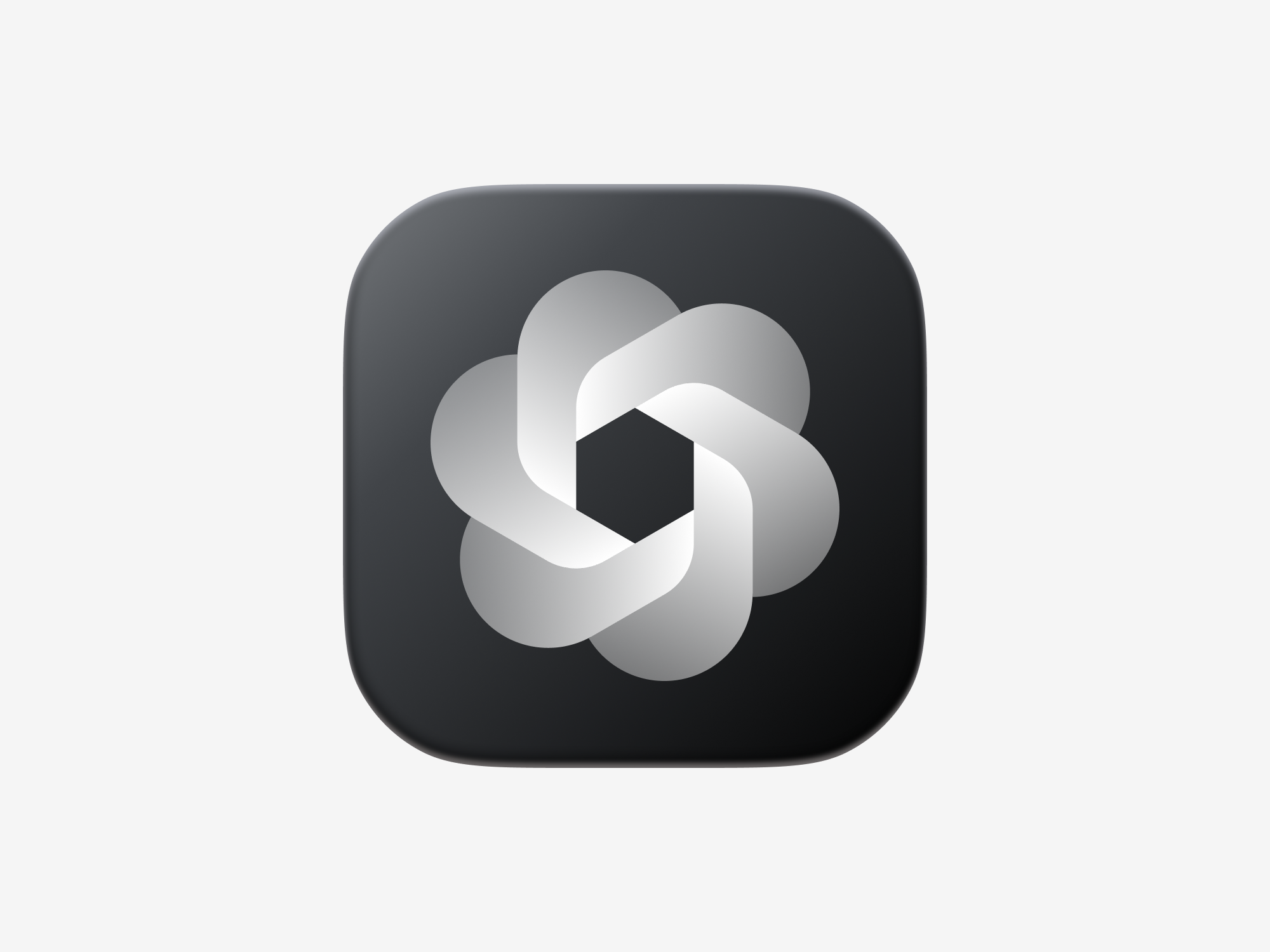 Chat GPT Rebrand ai app artificial black brand branding bw chat flower gear gpt gradient icon intelligence logo minimal openai startup tech white