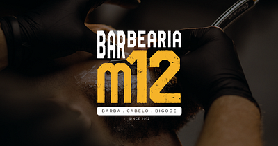 Barbearia M12 - Identidade Visual barbearia branding graphic design identidade visual logo logo barbearia