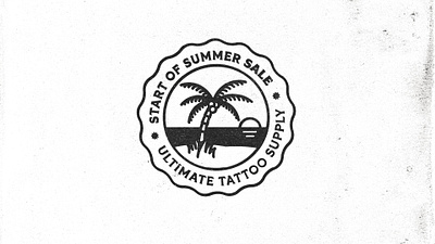 Summer Sale Badge Design - Ultimate Tattoo Supply badge badge design branding design graphic design identity illustration logo logo design stamp summer tattoo texture typography vector