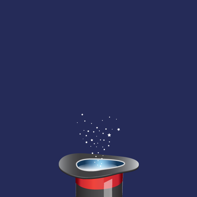 Magic hat illustration ui vector