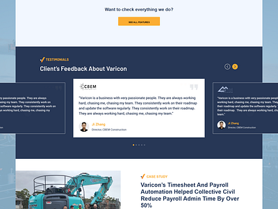 Varicon - Testimonials Section australia client companies company construction construction company feedback review reviews testimonial testimonials varicon