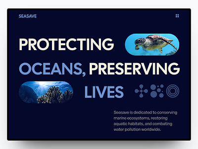 Seasave - Marine Conservation Website branding conservation design graphic design landing page marine nature ui web design website