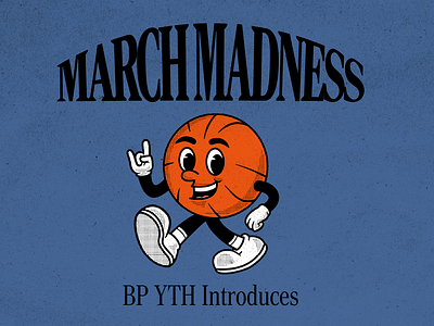 March Madness / youth group event aesthetic b ball basketball branding church design graphic design illustration march march madness poster vintage youth youth group