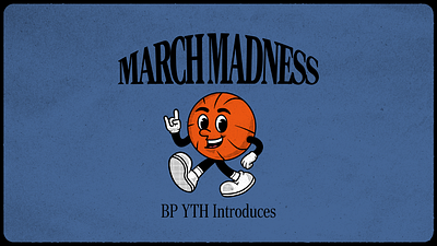 March Madness / youth group event aesthetic b ball basketball branding church design graphic design illustration march march madness poster vintage youth youth group