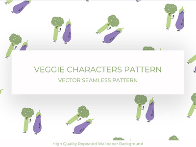 Veggie Characters Pattern 🥦🍆 brocolli naughty characters veggies veggies background veggies characters veggies pattern veggies wallpaper