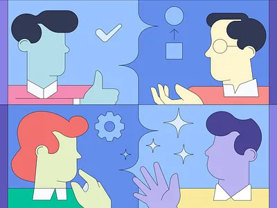 Grammarly — Web Editorial Illustration character collaboration communication illustration