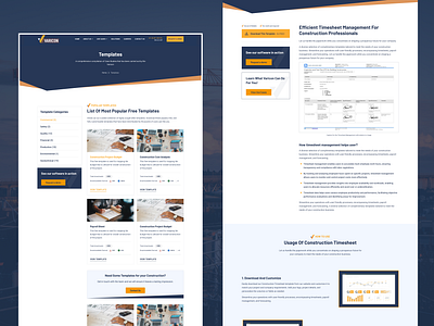 Varicon - Templates Listing & Detail card categories construction construction company download downloads payroll pdp plp product detail product listing template templates usp varicon