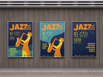 Jazz Festival Posters (Exam project) exam exam project jazz jazz fest jazz festival jazz music jazz poster jazz posters jazzy poster poster design posters