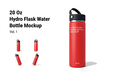 Hydro Flask Bottle Mockup Vol.1 3d blank branding container flask hydro flask bottle mockup vol.1 mockup packaging product realistic sports stainless template thermos tumbler water bottle