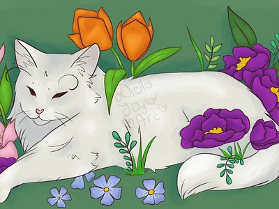 Salty in the Garden digital art digital illustration.