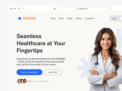 WellSight - Telemedicine Web UI Kit doctors grid medicine multisection resource responsive telemedicine ui ui design ui kit uiux ux