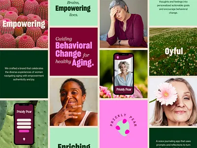 Prickly Pear Branding aging app brand identity branding health health app healthcare