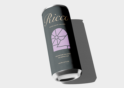 Ricco Canned Coffee branding