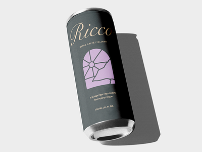 Ricco Canned Coffee branding