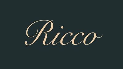 Ricco Wordmark branding typography