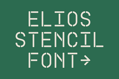 Elios atk studio display elios elios font elios mono elios monospaced elios stencil radinal riki regular stencil stencil font