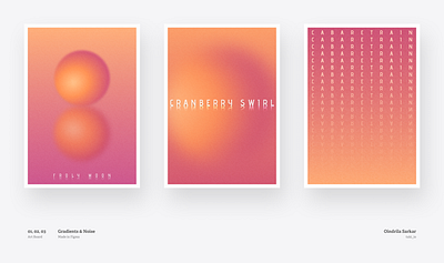 Gradients and Noise – A Series figma gradients graphic design noise poster cards ui