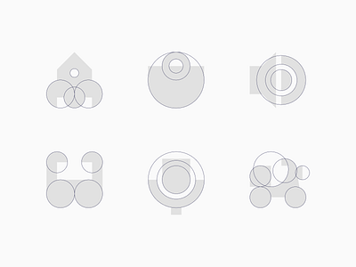 Geometric Bauhaus Icons - 'Block' bauhaus block branding design flat geometric icons illustration illustrator logo minimal ui vector