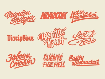 Recent lettering works vol. 9 illustration lettering logotype print typography