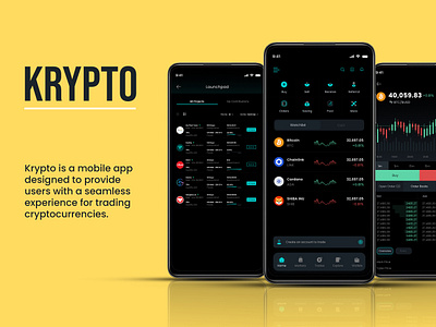 Krypto | Cryptocurrency Wallet app design branding cryptocurrency design figma graphic design ui ux wallet app web design