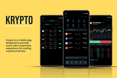 Krypto | Cryptocurrency Wallet app design branding cryptocurrency design figma graphic design ui ux wallet app web design