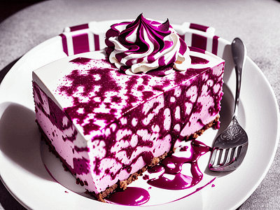 Purple Cheesecake QR Code cake cheescake food qr code qr code qr code design qr codes