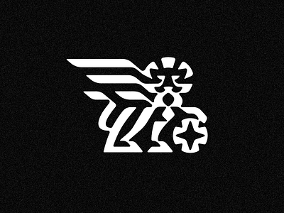 Foreknown ✦ Logo/Symbol animal branding bright design heraldic illustration kinf leon leão light lion logo logodesign logotype myth mythic shine sparkle symbol wing